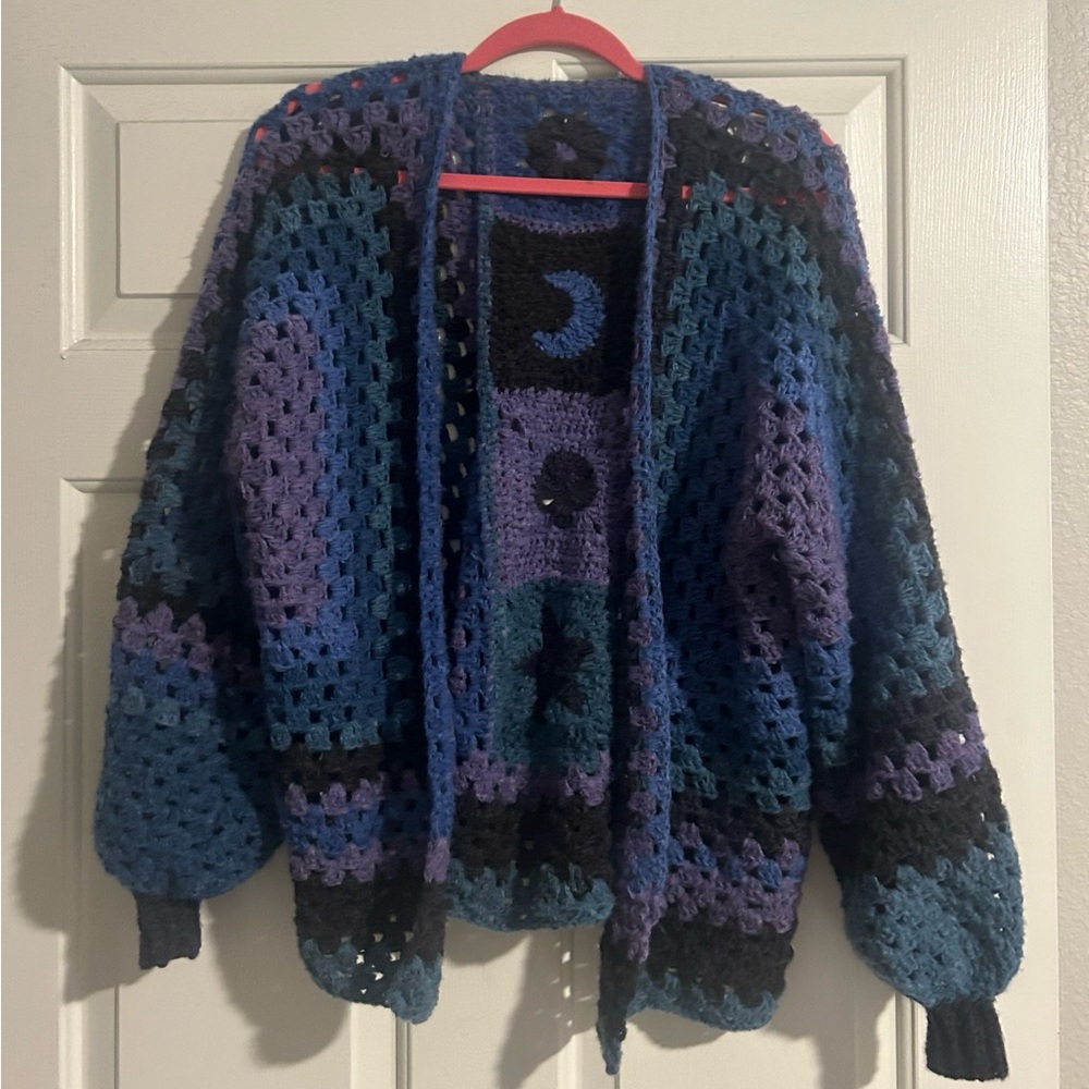 Handmade Crochet Hexagon Cardigan (PLS READ DESCRIPTION)